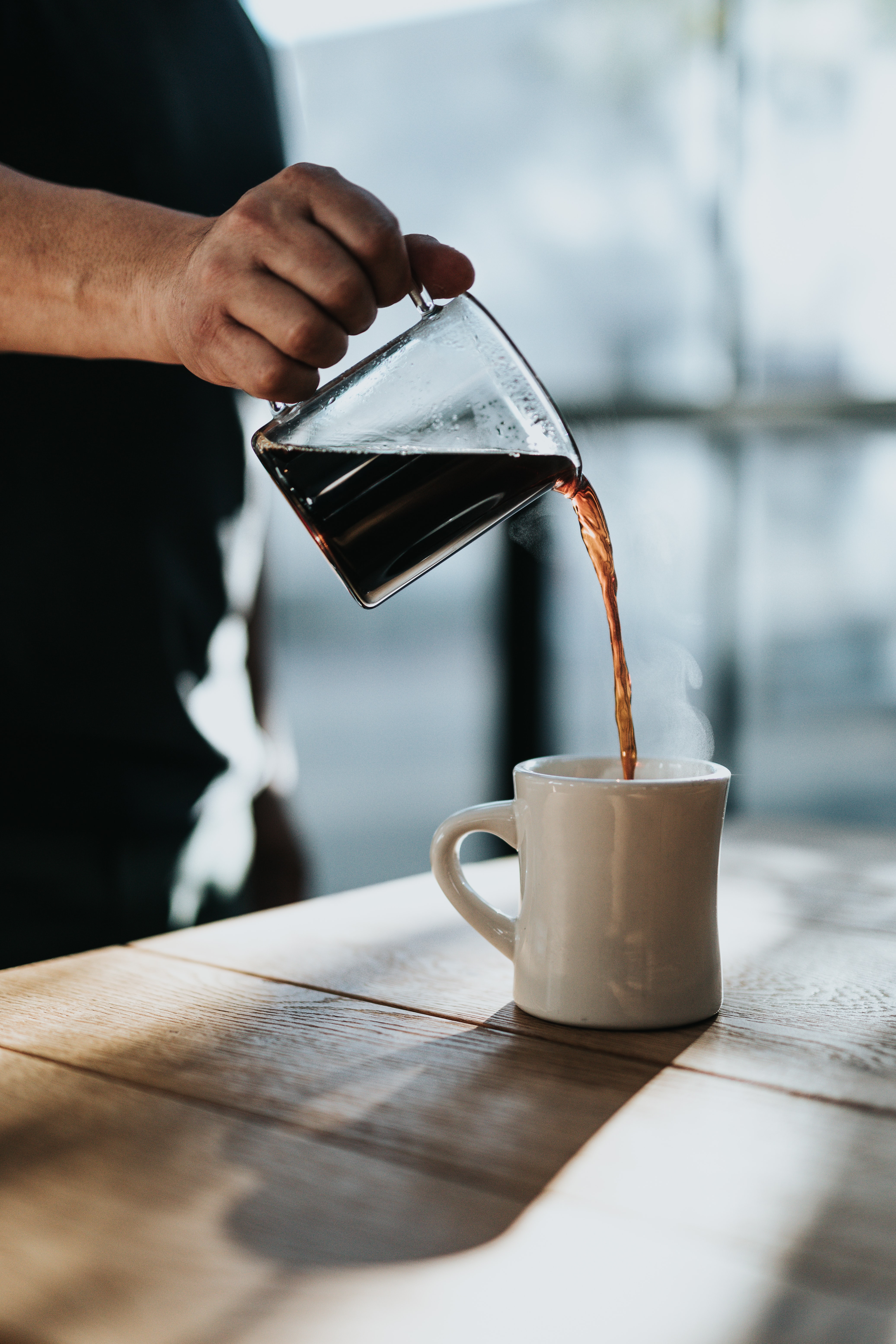 Man pouring coffee